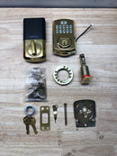 Kwikset 9260TRLL03SMTRB Smartcode 260 Traditional Polished Brass Keypad Single Cylinder Electronic Deadbolt featuring SmartKey Security