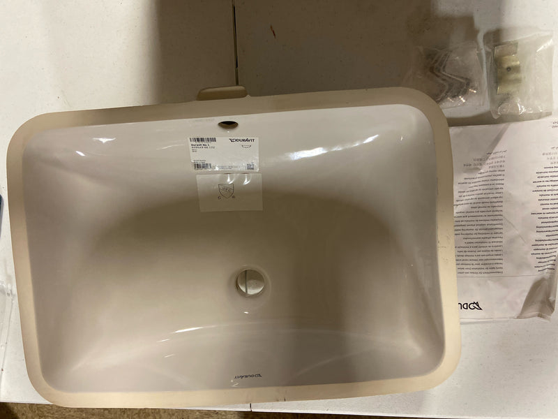 Duravit 03954900172 Duravit No. 1 20-5/8" Rectangular Ceramic Undermount Bathroom Sink with Overflow - White