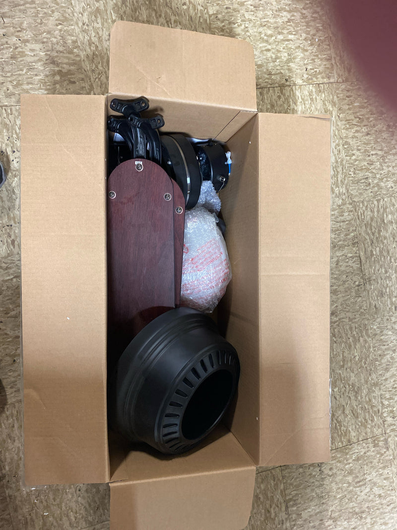 Home decorators collection SW1422MBK Merwry 52 in. Integrated LED Indoor Matte Black Ceiling Fan with Light Kit and Remote Control