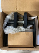 Weslock 007003232FR20 Utica Passage Door Lever Set with Square Rose from the Transitional Collection - Matte Black