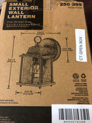 Hampton bay G14806-BK 8.19 in. Black Decorative Hardwired Outdoor Wall Light Lantern Coach Sconce with Clear Glass Shade and No Bulb Included
