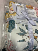 Lush decor 16T002399 Blue Floral Rod Pocket Room Darkening Curtain - 52 in. W x 84 in. L (Set of 2)