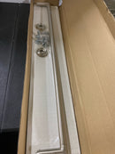 Emtek 2810920US15 Modern Tubular 30" Towel Bar with Small Regular Rosette - Satin Nickel