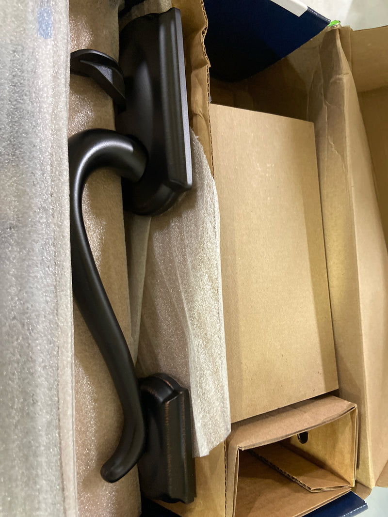 Schlage null Camelot Aged Bronze Encode Plus Smart WiFi Deadbolt with Alarm and Door Handleset with Accent Handle and Trim