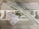 Signature Hardware Ceeley 24" Glass Bathroom Shelf - Brushed Nickel