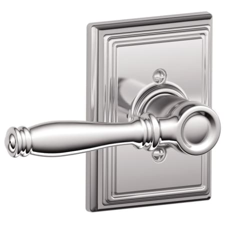 Schlage F170BIR625ADD Birmingham Non-Turning One-Sided Dummy Door Lever with Decorative Addison Trim - Polished Chrome