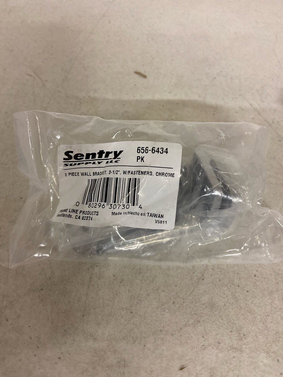 Sentry Supply 656-6434 Two Piece Wall Brackets, 3-1/2 In., Zinc Alloy, Chrome Plated Finish (Single Pack)