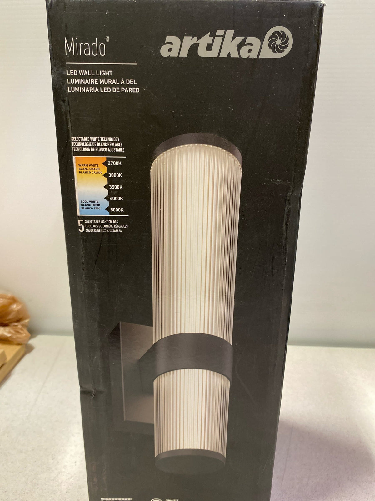Artika SCO-MIR5C-HD2BL Mirado 5 in. 5CCT 1-Light Matte Black Integrated LED Sconce Wall Light