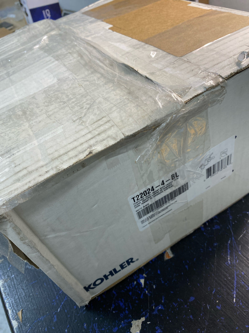 Kohler K-T22024-4-BL Tempered Deck Mounted Roman Tub Filler - Matte Black