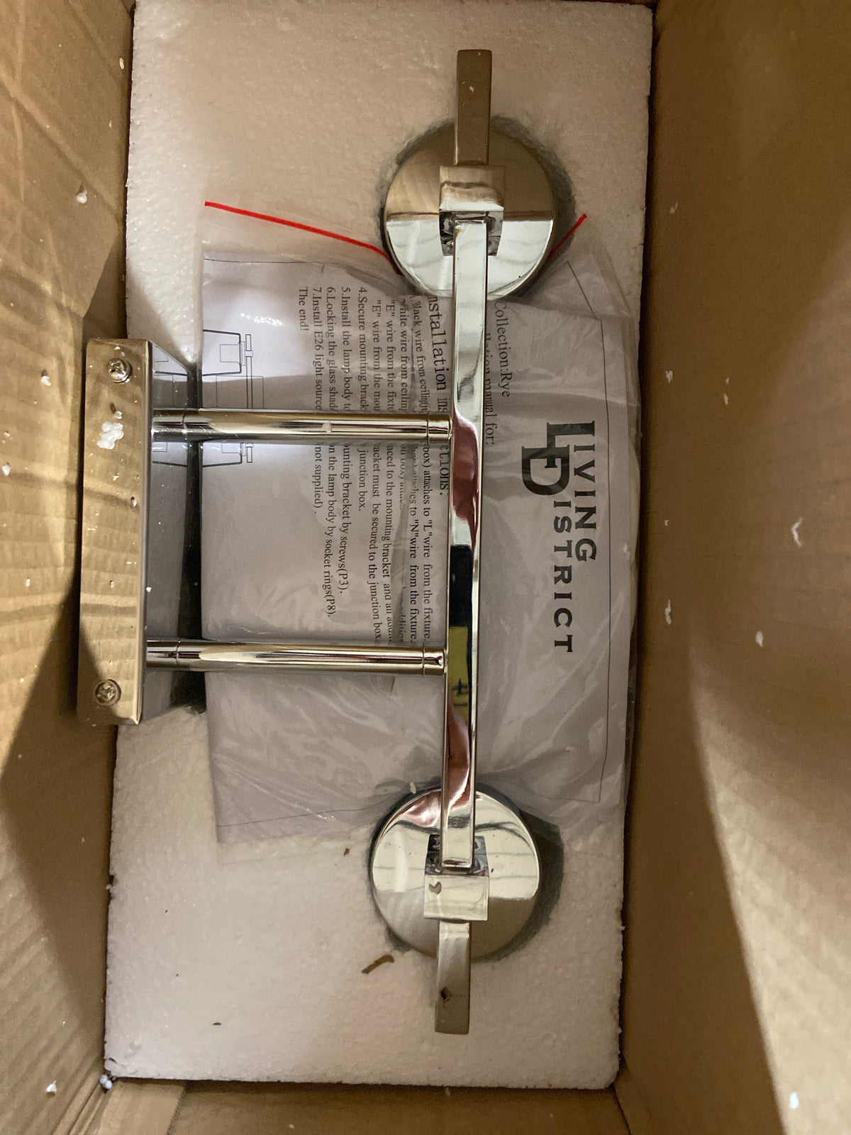 Elegant Lighting LD7310W14CH Kacey 2 Light 8" Tall Bathroom Sconce - Chrome / Clear
