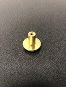 Sietto R-1300-SB Geometric 1-1/4 Inch Mushroom Cabinet Knob - Satin Brass