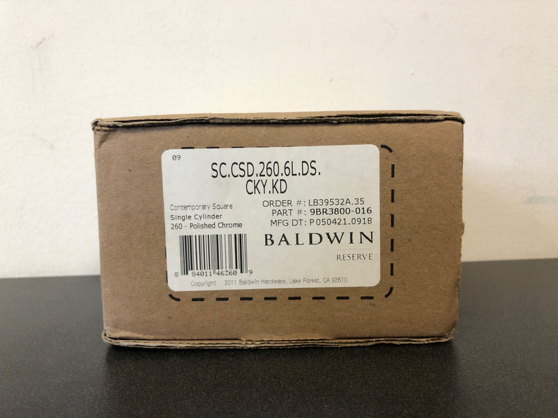 Baldwin Contemporary Square Single Cylinder Keyed Entry Deadbolt