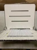 Seachrome SHAF-185155-PWS-S-SL Silhouette 19" Wide Wall Mounted Folding Shower Seat - Phenolic Seat - White / Silver