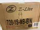 Z-Lite 1 Light Wall Sconce 728-1S-MB-BN, Nickel