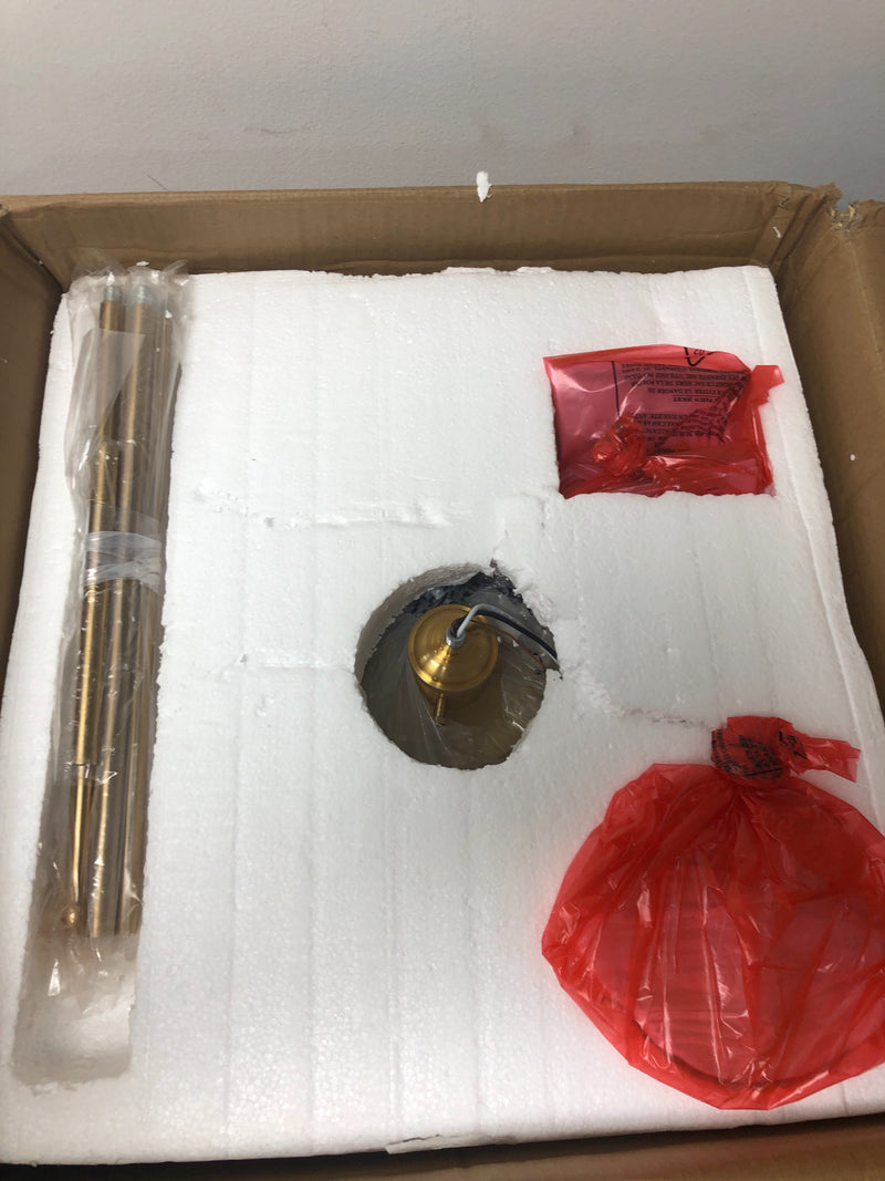 Signature Hardware 479827 Risom 3 Light 15" Wide Pendant - Brushed Gold