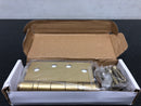 Emtek 94014US4 4" x 4" Steel Heavy Duty Ball Bearing Square Corner Hinges - Pair - Satin Brass