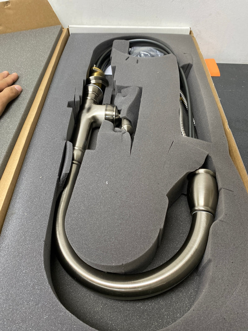 Newport Brass 2470-5103/15A Jacobean 1.80 GPM Single Hole Pull Down Kitchen Faucet - Antique Nickel