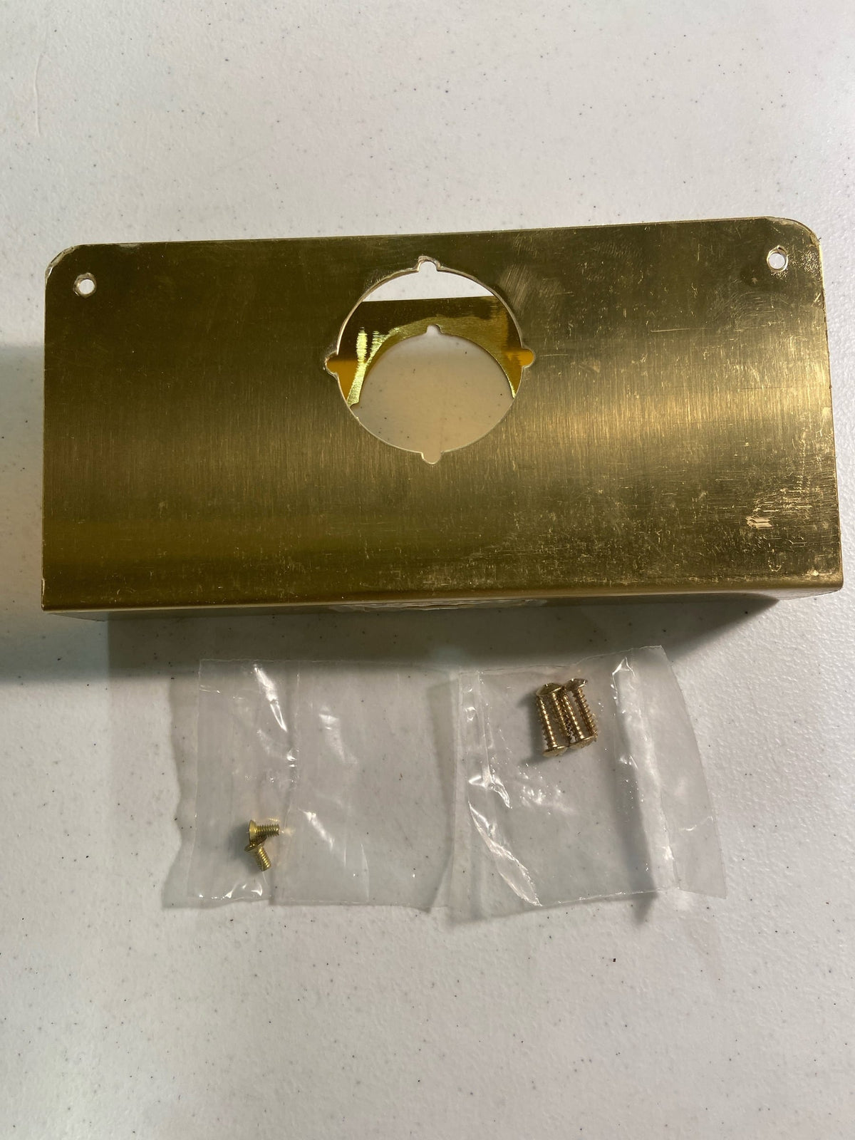 DON-JO CW4PB Single Hole Wrap Around Door Reinforcer - Polished Brass