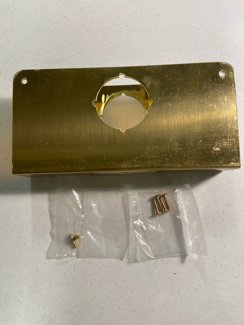 DON-JO CW4PB Single Hole Wrap Around Door Reinforcer - Polished Brass