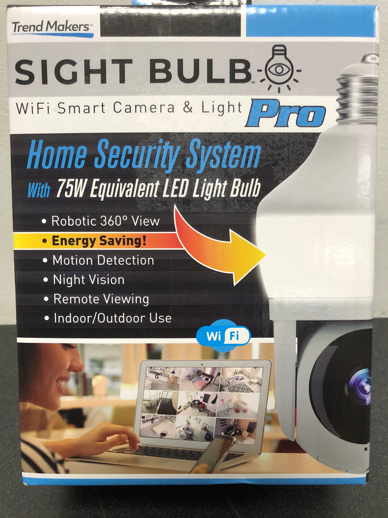 Sight bulb 5331434 Motion Detecting 360-Degree Indoor/Outdoor Wi-Fi Home Security Camera with Light