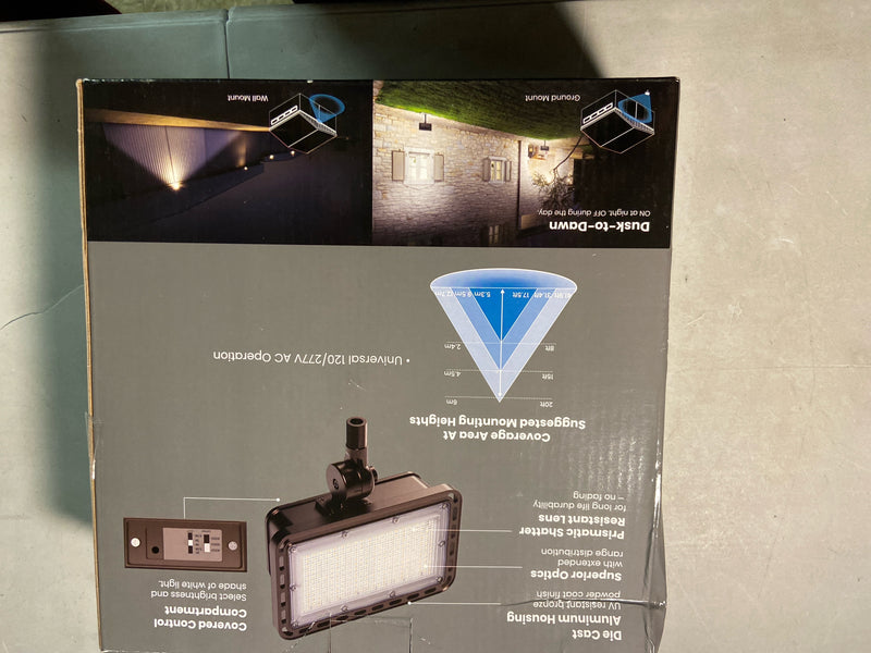 Feit electric S8.6FL/5CCT/LSDD/BZ 4000/6000/8000 Lumen Select Integrated LED Selectable 5CCT Bronze Dusk to Dawn Commercial Ground/Wall Flood Light