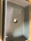 Vigo VG04075 Cypress 21" L x 14" W x 5" H Rectangular Concrete Vessel Bathroom Sink - Gray