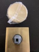 Baldwin PSSOLCSR044 Solvang Passage Door Knob Set with Contemporary Square Rose from the Reserve Collection - Satin Brass