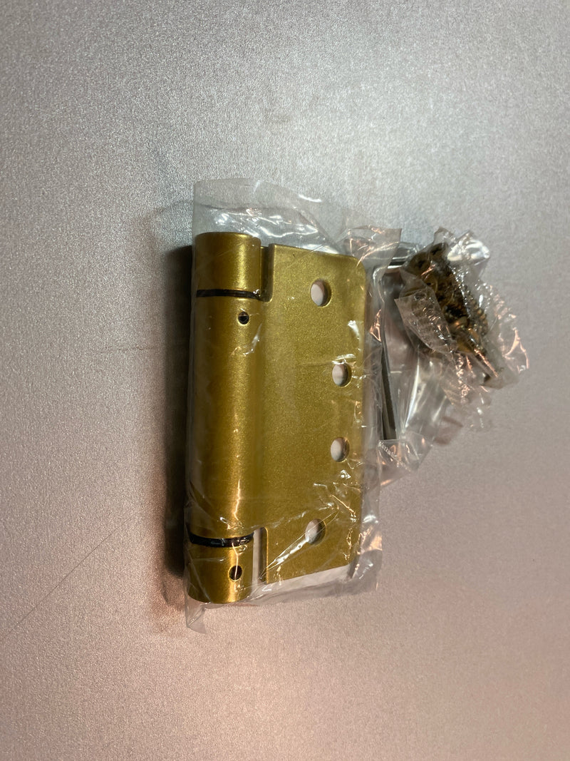 Emtek 95024US4 4" x 4" Spring Mortise Hinge with 1/4" Radius Corners - Pair - Satin Brass