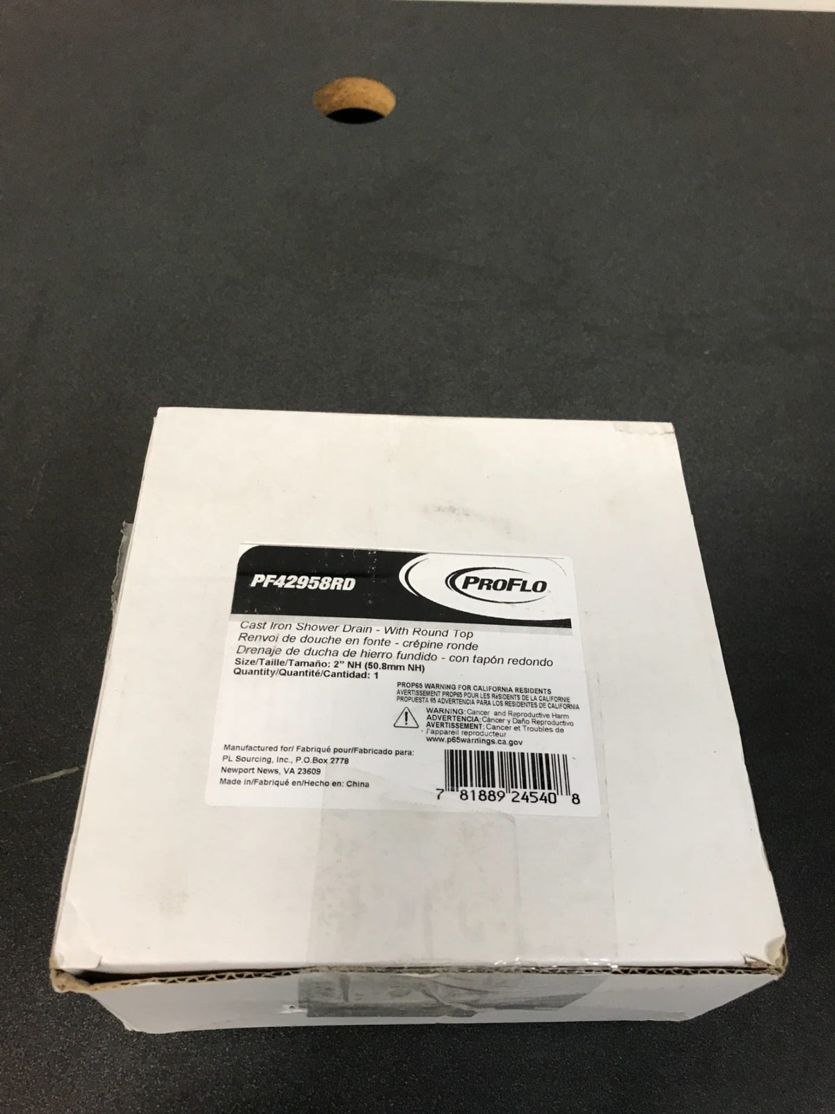 PROFLO Cast Iron Round Shower Drain (2" NH Connection)