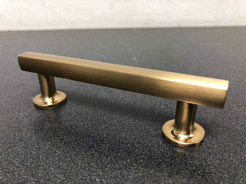 Emtek 86453US4 Freestone 3-1/2 Inch Center to Center Bar Cabinet Pull from the Urban Modern Collection - Satin Brass