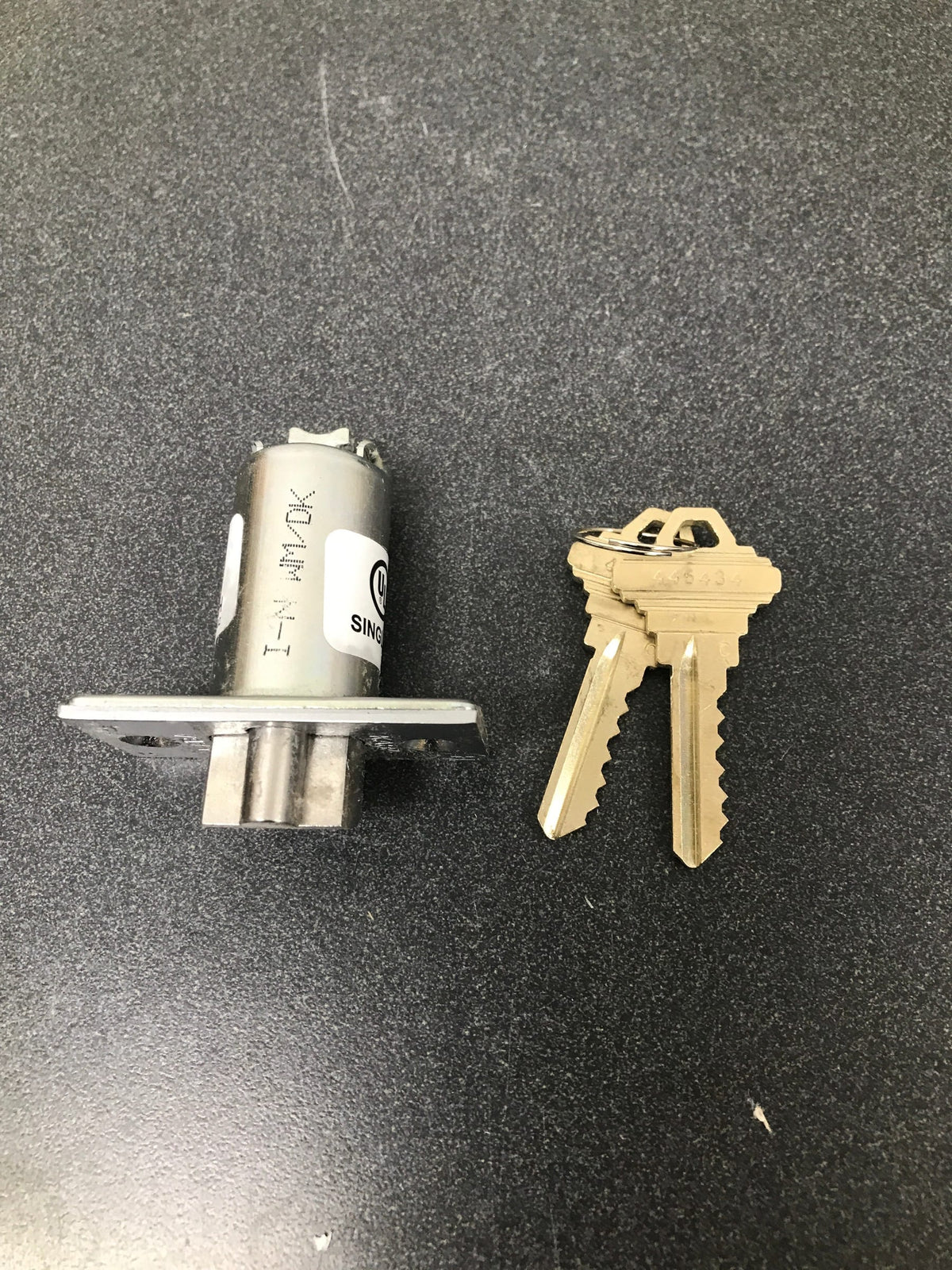 Kaba Ilco 5021XSWL26D Simplex 5000 Mechanical Pushbutton Combination Cylinder Lock with Entry Key Override - Satin Chrome