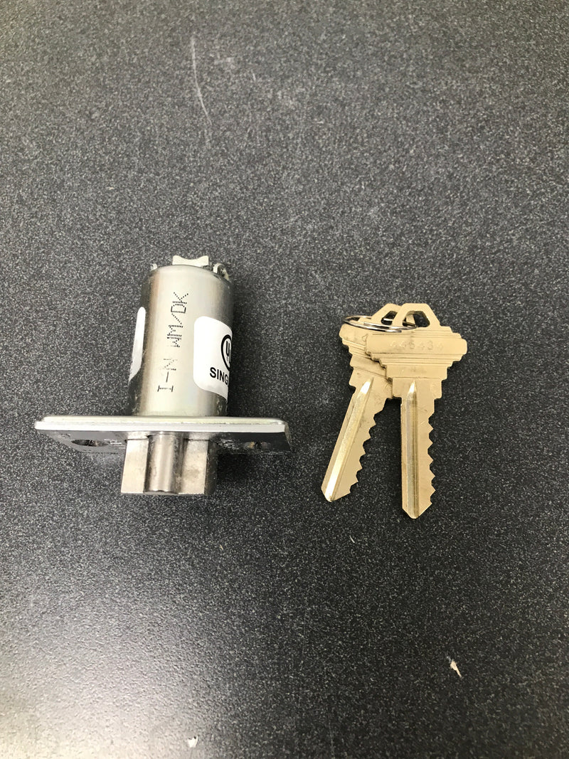 Kaba Ilco 5021XSWL26D Simplex 5000 Mechanical Pushbutton Combination Cylinder Lock with Entry Key Override - Satin Chrome