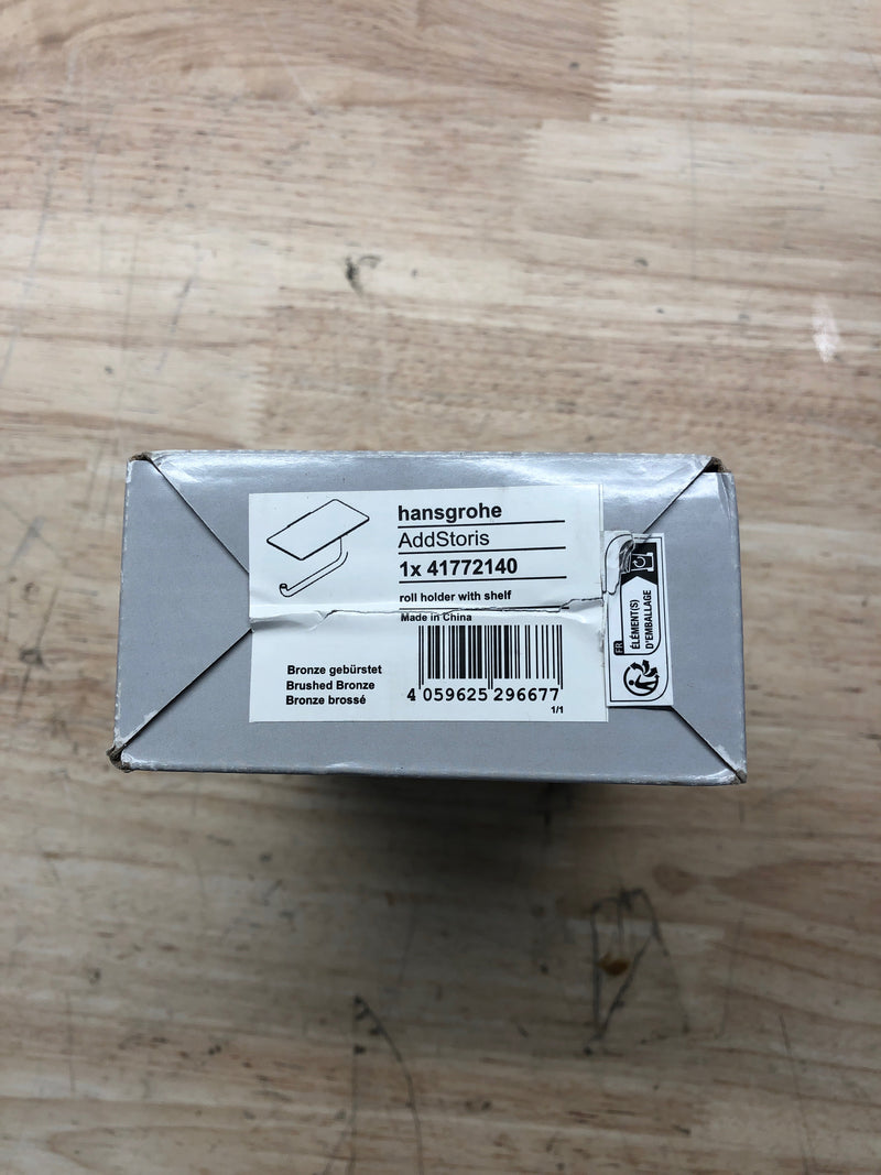 Hansgrohe 41772140 AddStoris Wall Mounted Euro Toilet Paper Holder - Brushed Bronze