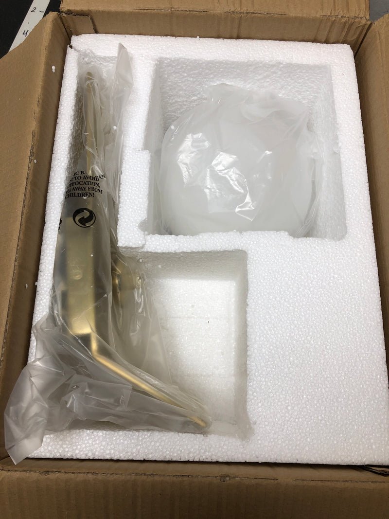 Dainolite VMT-81W-AGB Valemont 1-Light Aged Brass Wall Sconce with Opal White Glass