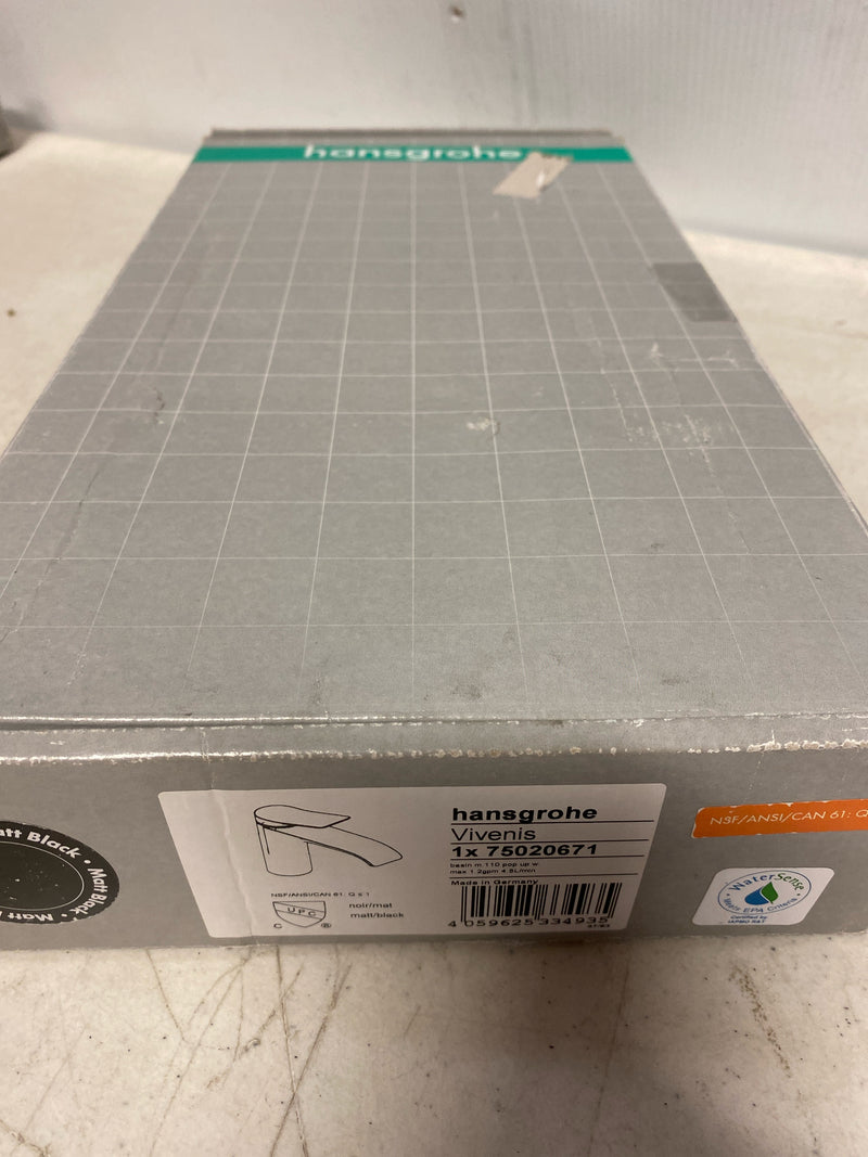 Hansgrohe 75020671 Vivenis 1.2 GPM Single Hole Bathroom Faucet with Pop-Up Drain Assembly - Matte Black