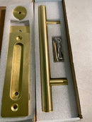 Miseno MBD5830CHBS 7" Long Center to Center Barn Door Handle/Pull Set - Champagne Brass