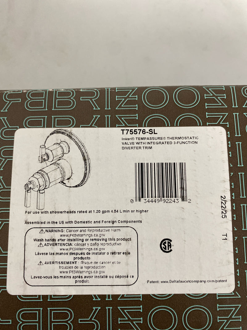 Brizo T75576 Invari Thermostatic Valve Trim - Nickel