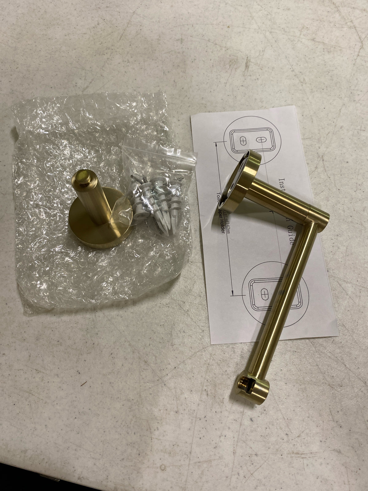 Sure-Loc LG-PH2PV SB Lugano Wall Mounted Pivoting Toilet Paper Holder - Satin Brass