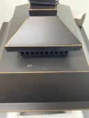 The Great Outdoors 72592-143C Miner's Loft 4 Light 20-3/4" Tall Outdoor Wall Sconce with Square Glass Shade - Oil Rubbed Bronze / Gold