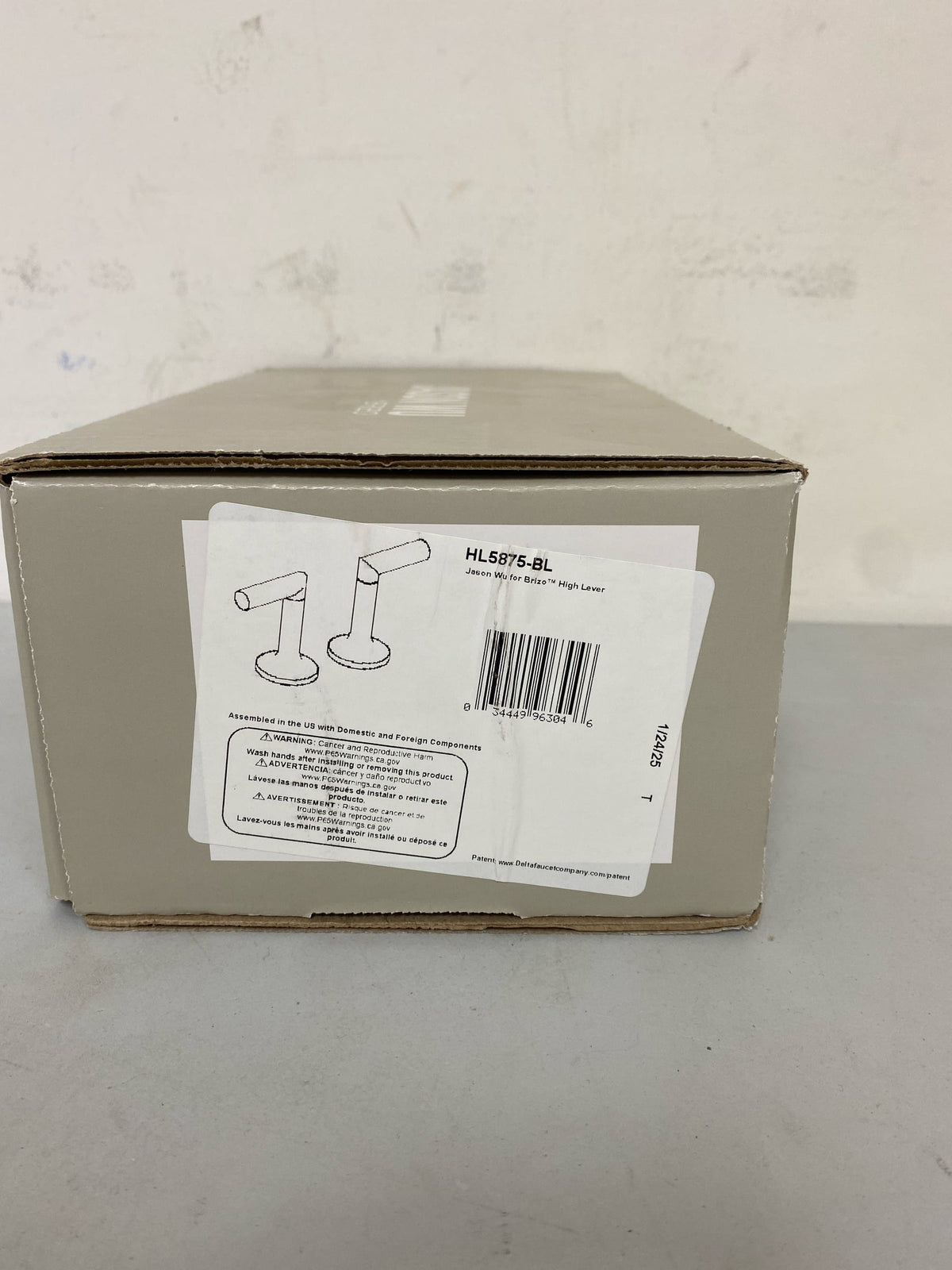 Brizo HL5875-BL Wall Mount Lavatory Lever Handles Only - Matte Black