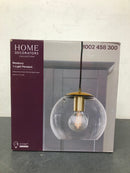 Home decorators collection AF42409S 1-Light Antique Brass and Glass Mini-Pendant