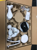 Hampton bay 51752 Rockport 52 in. Indoor LED Matte White Ceiling Fan with Light Kit, Downrod, Reversible Blades and Reversible Motor