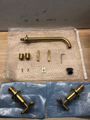 Kohler K-T14414-3-2MB Purist 1.2 GPM Wall Mounted Widespread Bathroom Faucet - Vibrant Brushed Moderne Brass