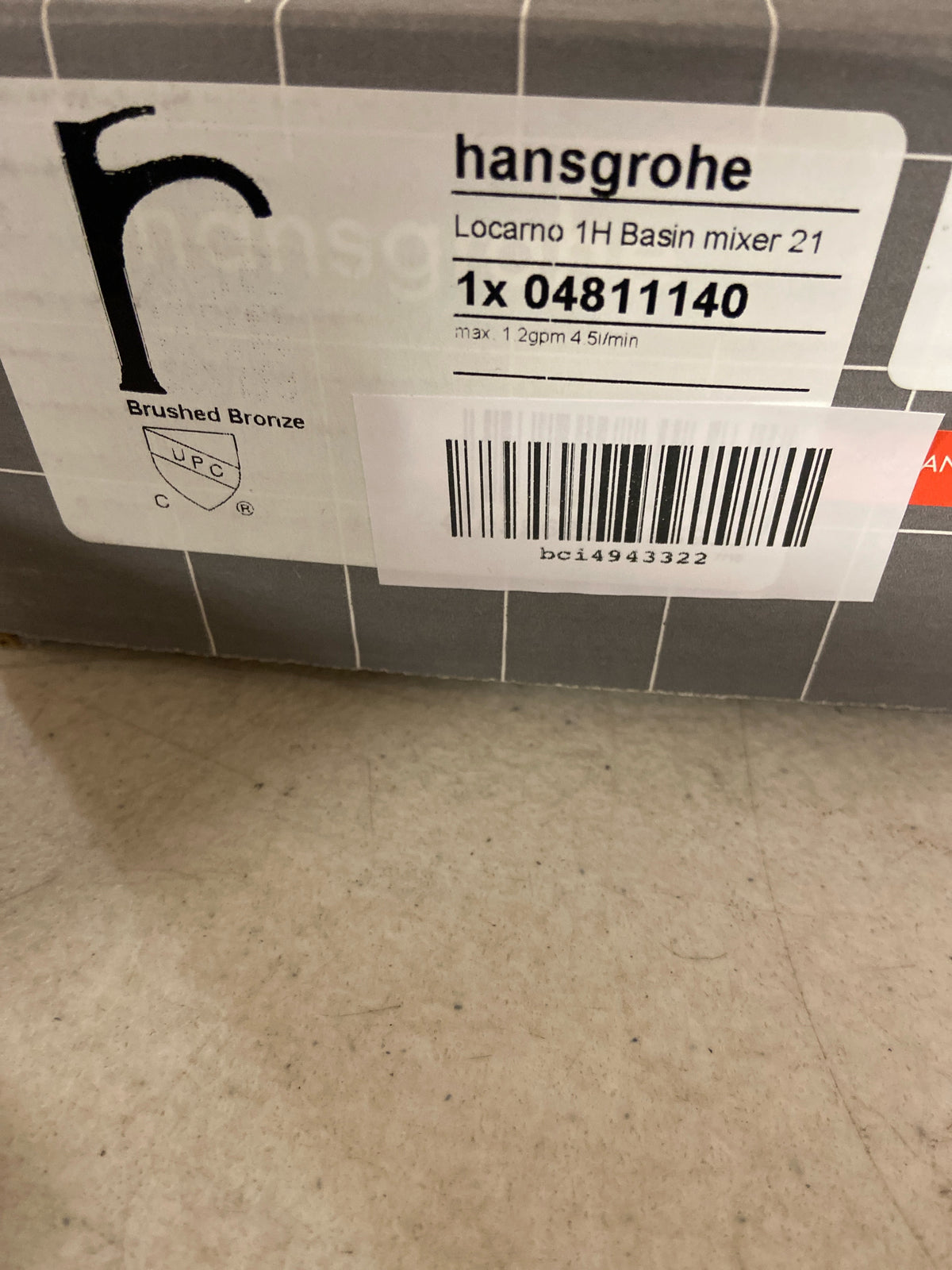 Hansgrohe 04811140 Locarno 1.2 GPM Vessel Single Hole Bathroom Faucet - Brushed Bronze