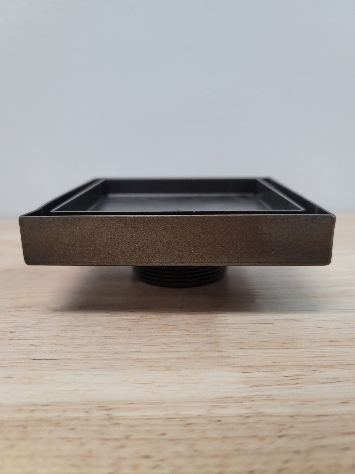 LUXE Linear Drains TI-55-2-ORB 5" x 5" Square Tile Drain With 2" Outlet - Oil Rubbed Bronze