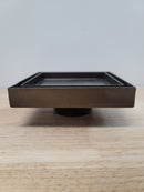LUXE Linear Drains TI-55-2-ORB 5" x 5" Square Tile Drain With 2" Outlet - Oil Rubbed Bronze