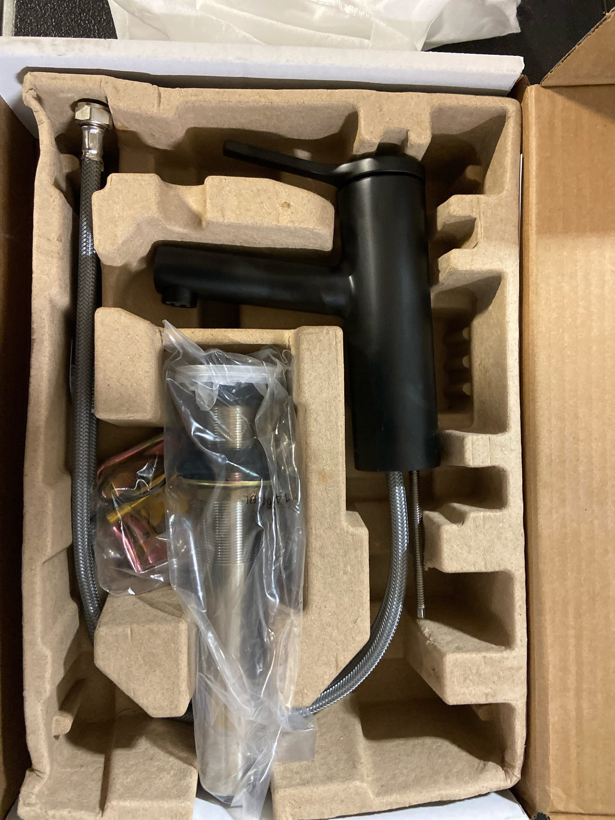 Unbranded 35048-4-BL Elate Single-Handle Single Hole 1.2 GPM Bathroom Sink Faucet in Matte Black