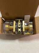 Kwikset 720PSKSQT-4 Pismo Passage Door Knob Set with Square Rose - Satin Brass