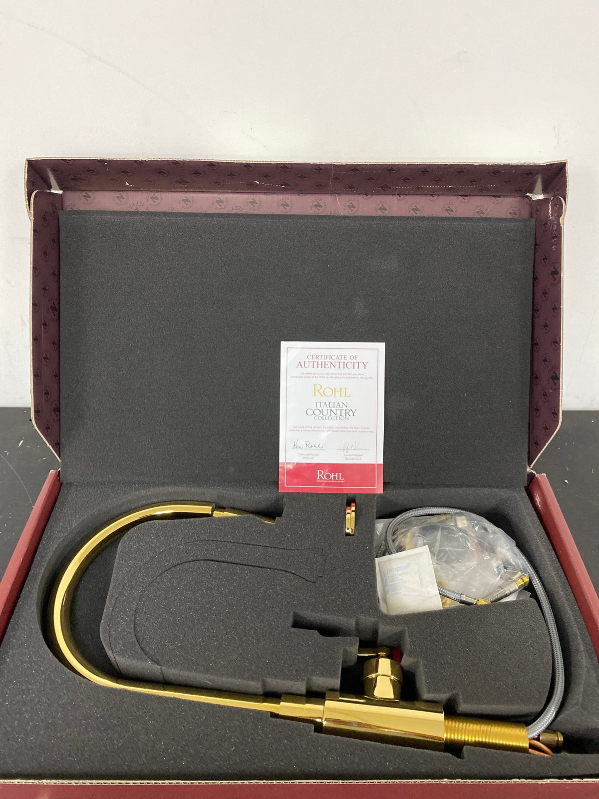 Rohl A3430LMIB-2 Lombardia 1.8 GPM Single Hole Pull Down Kitchen Faucet - Italian Brass