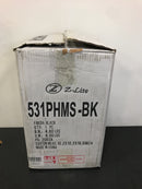 Z-Lite Portland 100-Watt 14.375-in Black Traditional Post Light